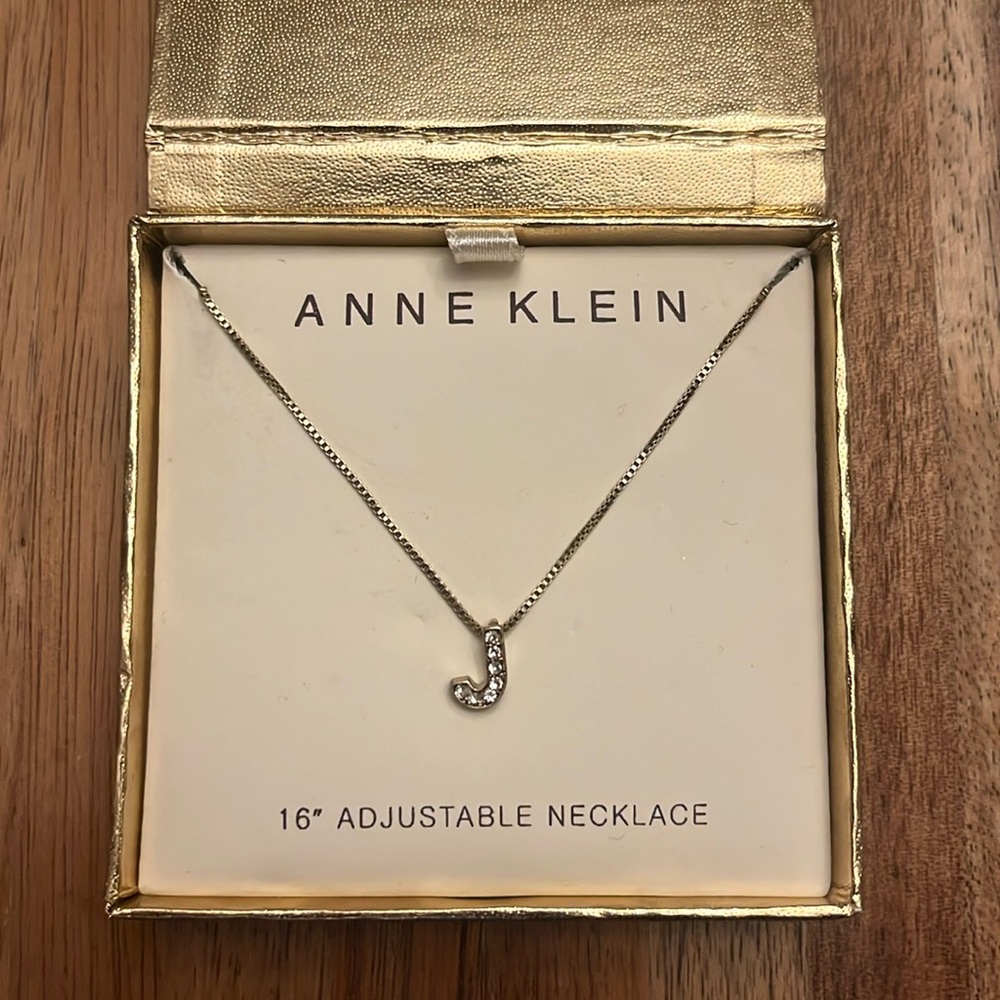 ANNE KLEIN petite initial charm necklace